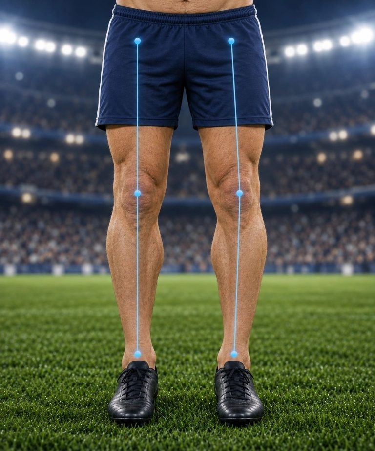 Athlete's knees on a sports field, illustrating whether a knee replacement can feel natural