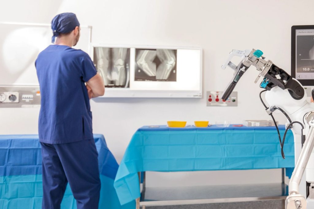 Dr. Alexey Borshch planning robotic knee replacement